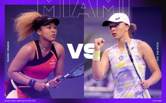 大坂直美vs斯瓦泰克 迈阿密决赛上演“顶配对决”